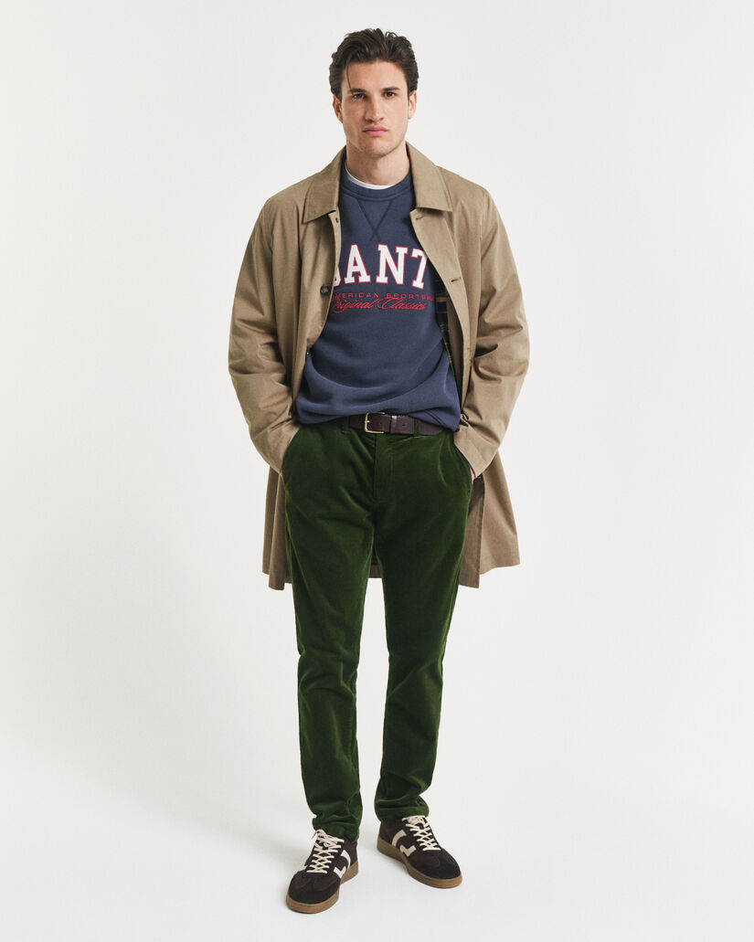 Slim Fit Cord Chinohose