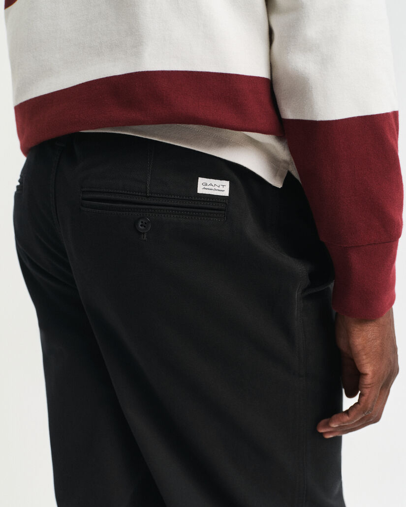 Relaxed Fit Chinohose aus Baumwolltwill