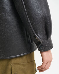 Shearling-Lederjacke