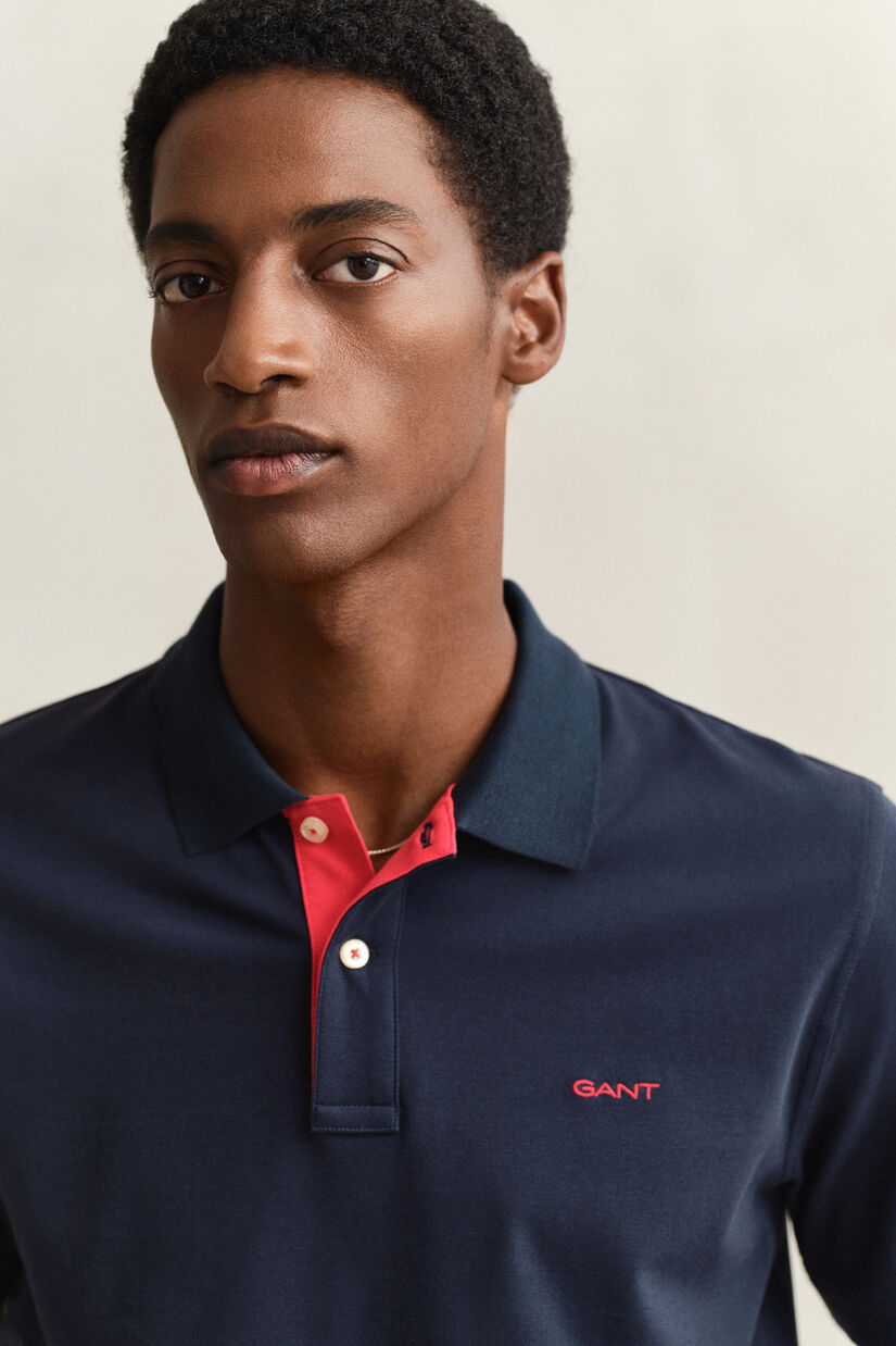 Kontrast Piqu&eacute; Poloshirt