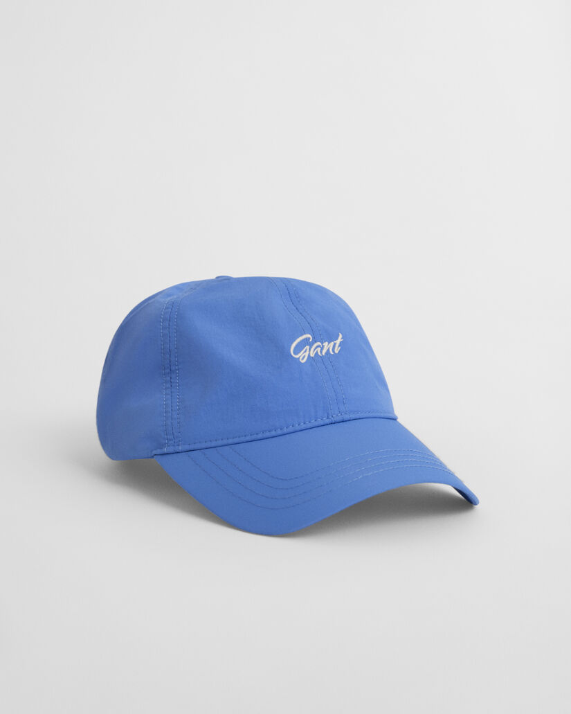 Cap in Crinkle-Optik mit kleiner Grafik