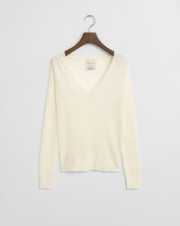 V-Neck Pullover aus extra feiner Merinowolle