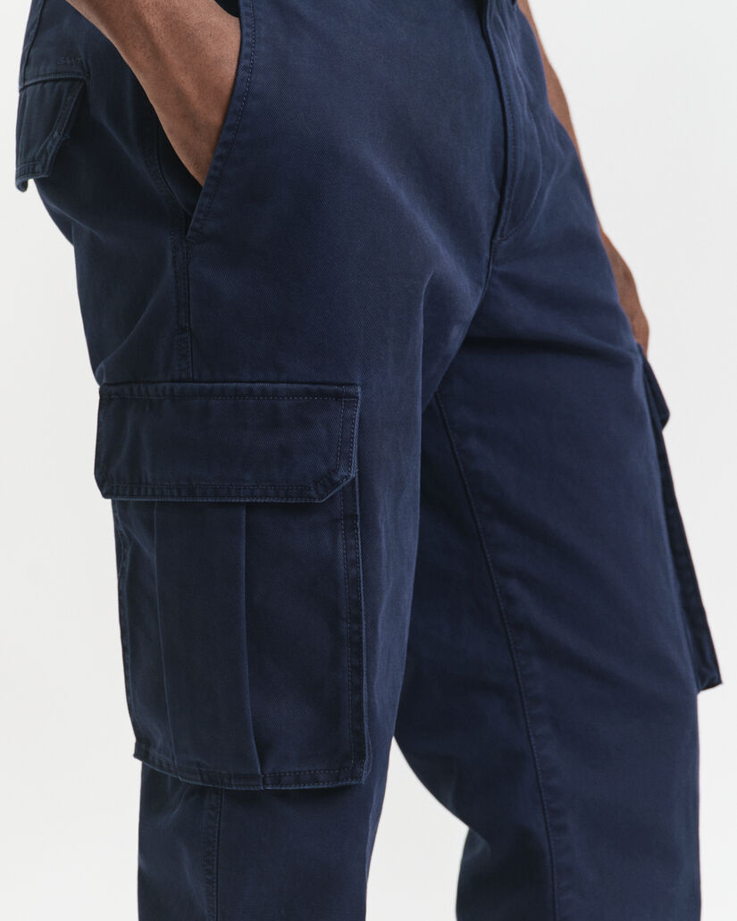 Regular Fit Cargohose aus Baumwolltwill