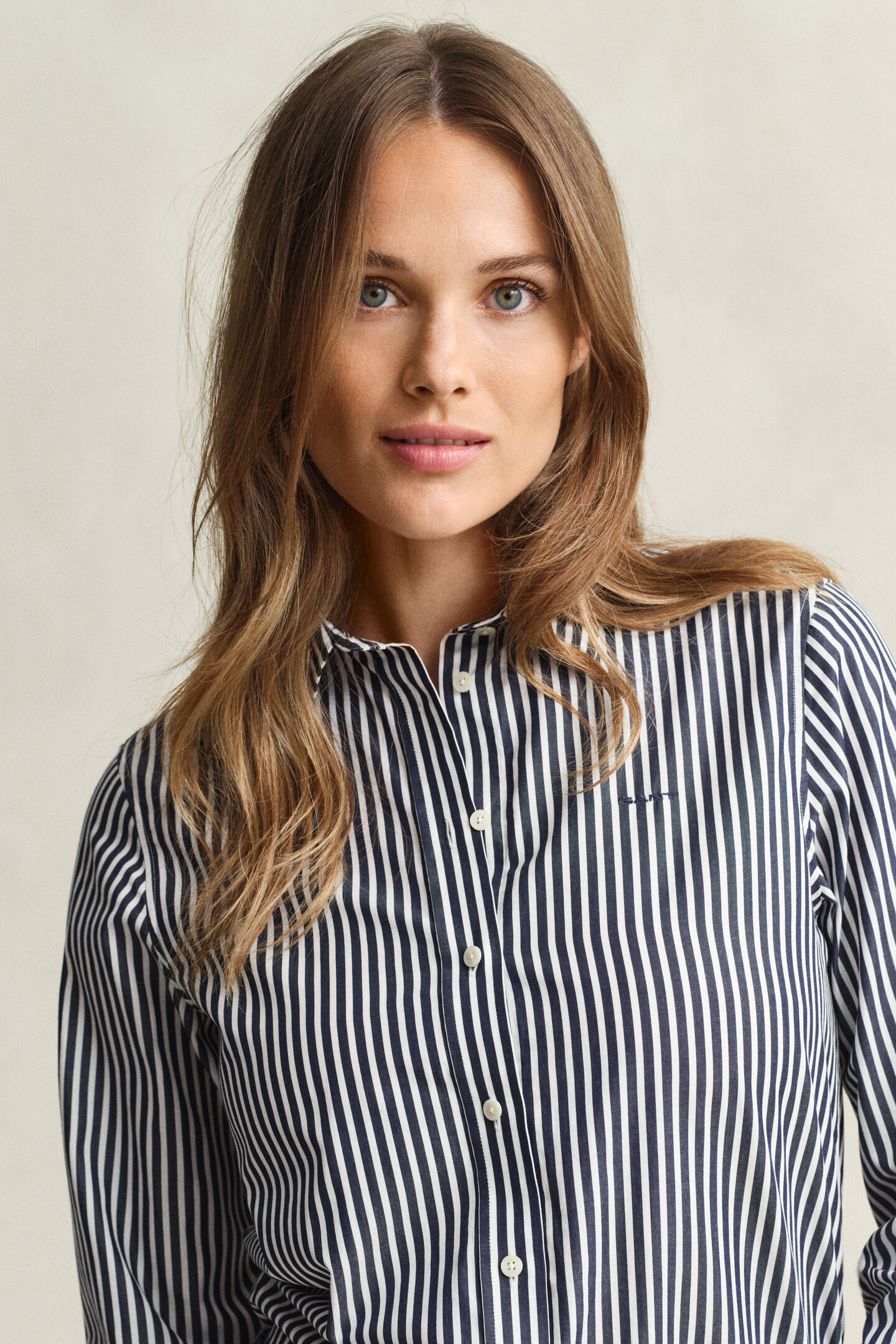 Regular Fit Classic Popeline Hemd mit Streifen