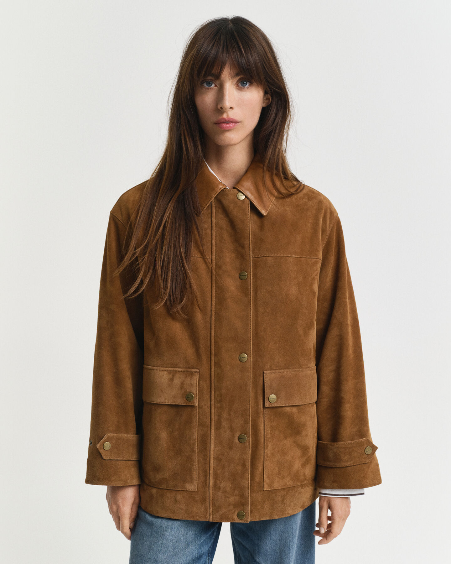 Barn Jacke aus Veloursleder