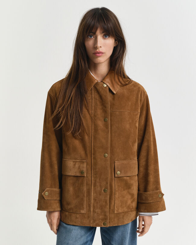 Barn Jacke aus Veloursleder