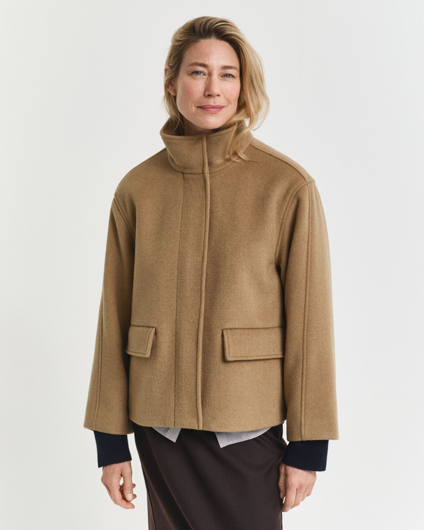 Kurze Rei&szlig;verschlussjacke aus Wolle