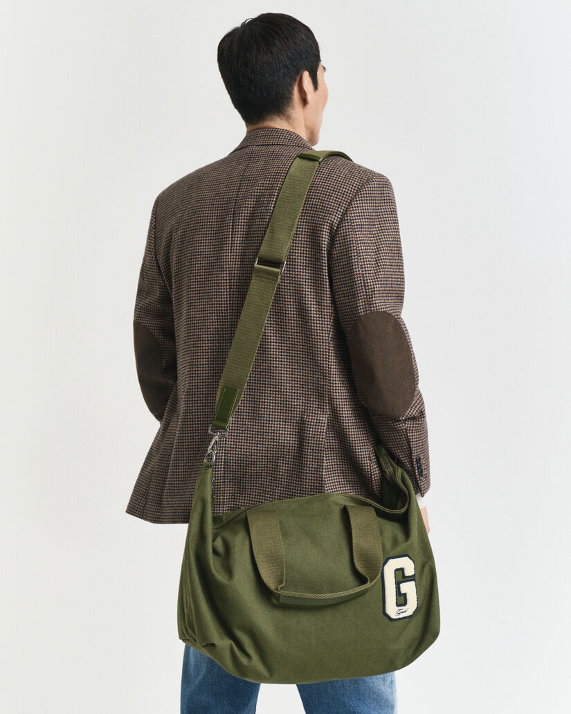 G Badge Duffel Bag aus Baumwollcanvas