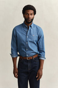 Slim Fit Indigo Hemd