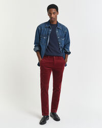Slim Fit Cord Chinohose