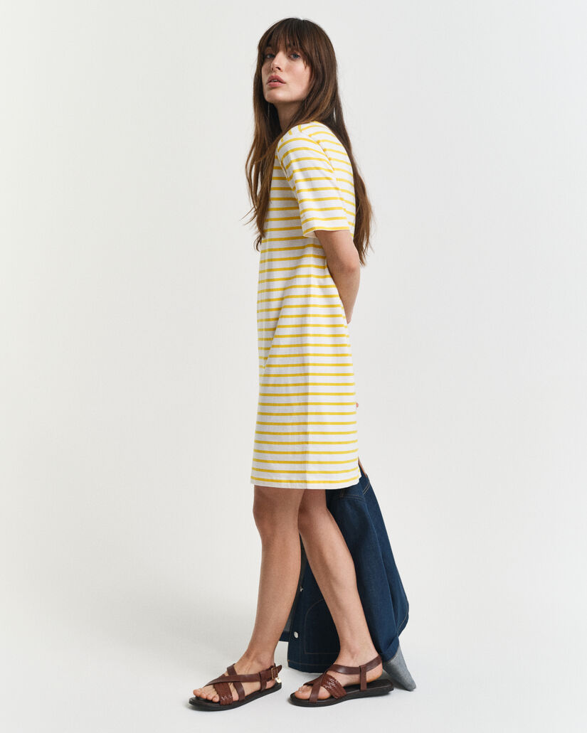 Breton Striped T-Shirt-Kleid