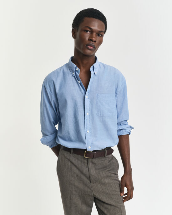 Relaxed Fit Indigo Chambray Hemd