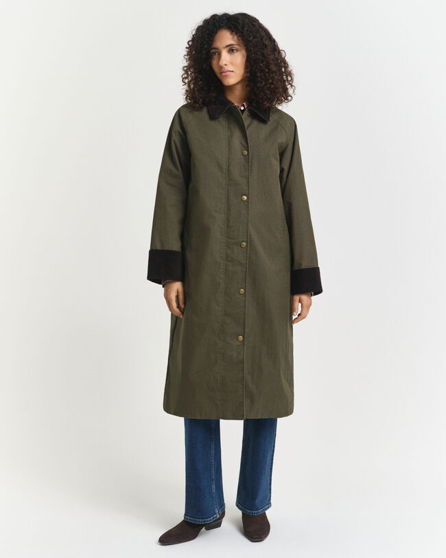 Waxed Cotton Kurzmantel