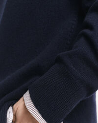 Weicher Rundhalspullover aus Wolle mit Kaschmiranteil