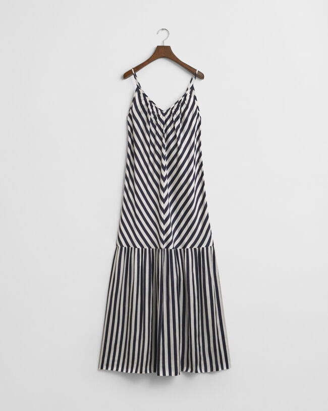 Chevron Maxikleid mit Streifen