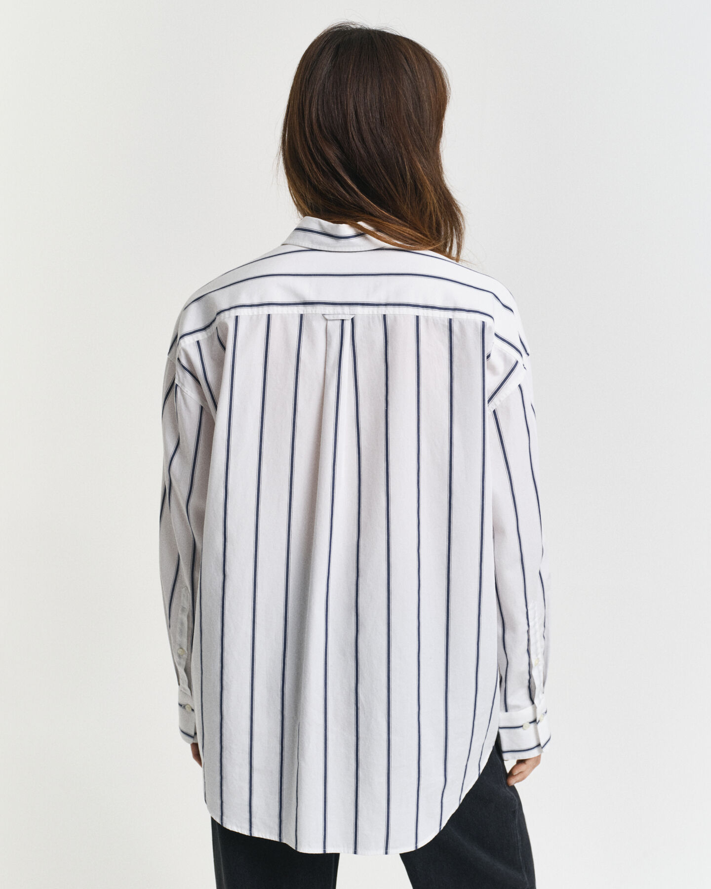 Oversized Classic Popeline Bluse mit Streifen