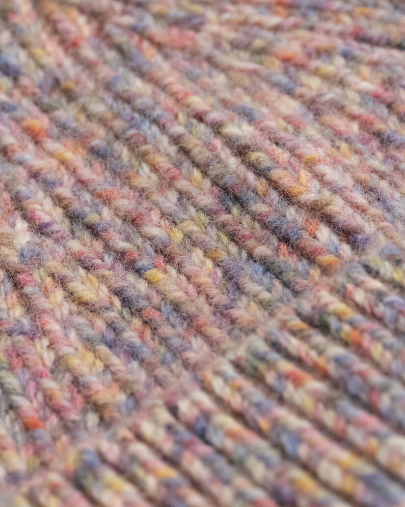 Mehrfarbige gerippte Beanie
