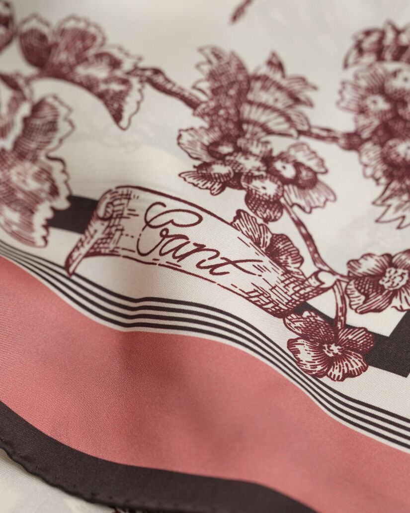 Seidentuch mit Baum-Print
