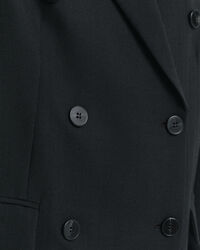 Zweireihiger Relaxed Fit Hopsack Blazer aus Wollgemisch