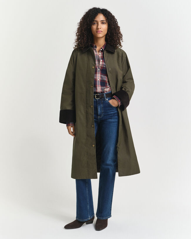 Waxed Cotton Kurzmantel