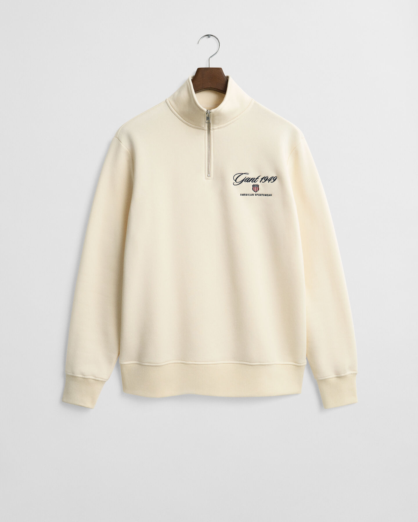 1949 Graphic Sweatshirt mit Rei&szlig;verschlusskragen