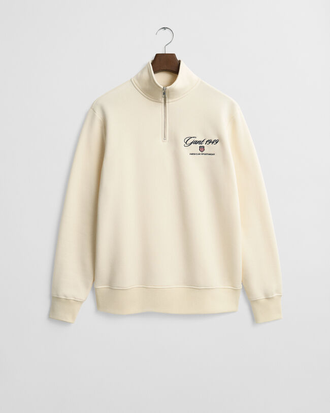 1949 Graphic Sweatshirt mit Rei&szlig;verschlusskragen