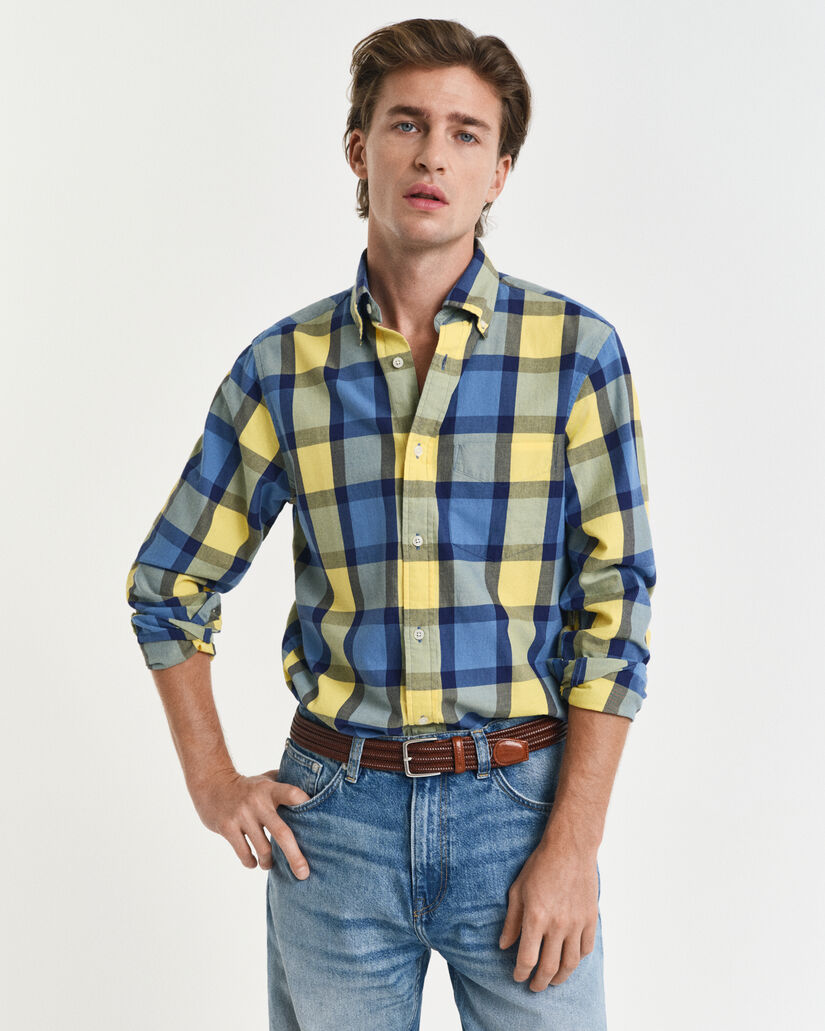 Relaxed Fit Twill Hemd mit Karomuster