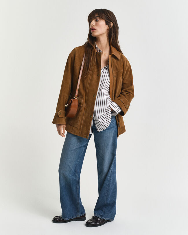 Barn Jacke aus Veloursleder