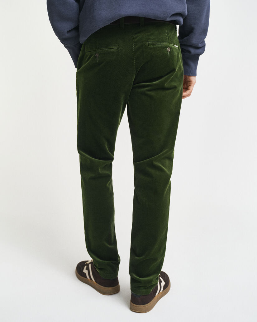 Slim Fit Cord Chinohose