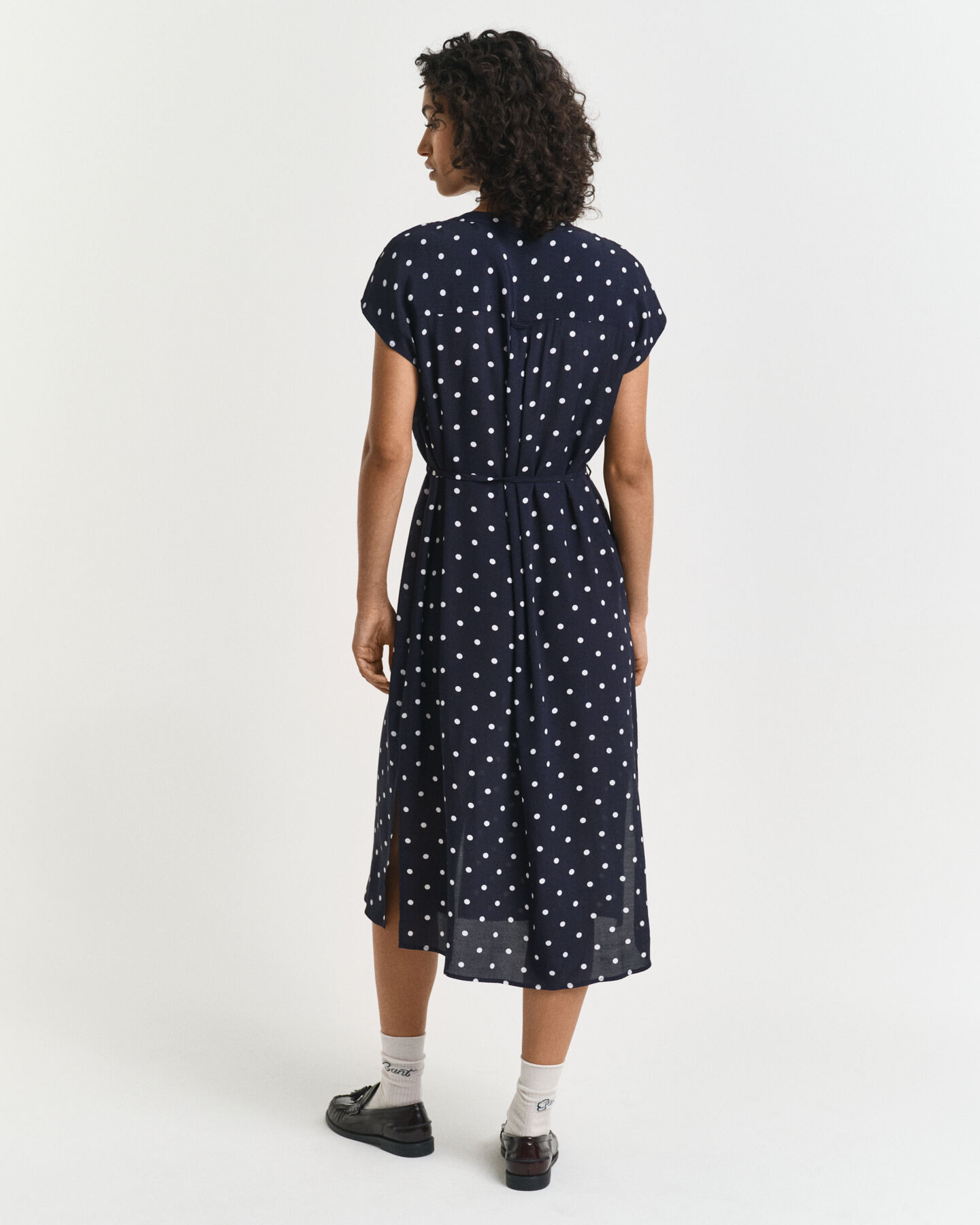 Kaftankleid mit P&uuml;nktchen-Print
