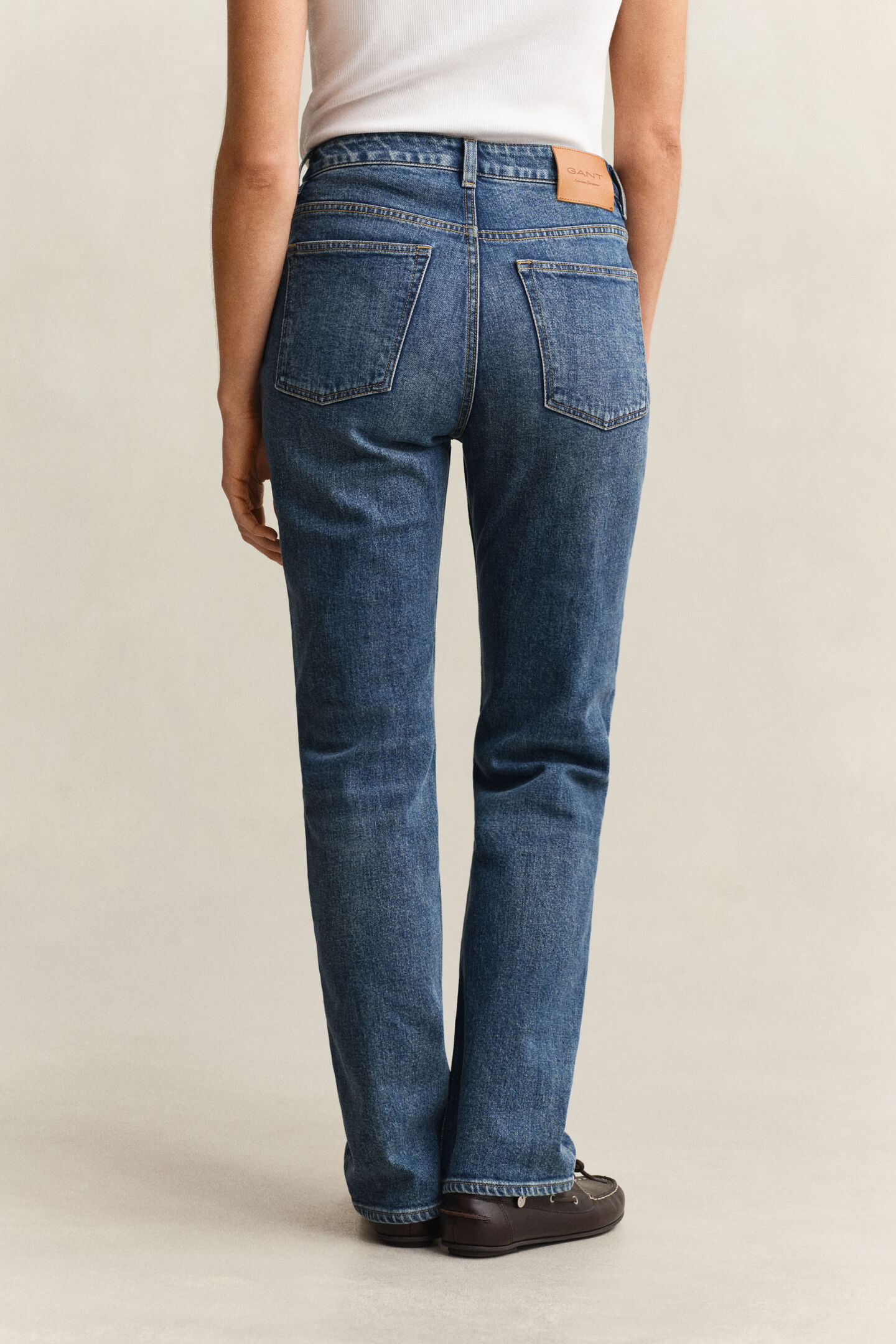 Stretch-Jeans mit geradem Bein
