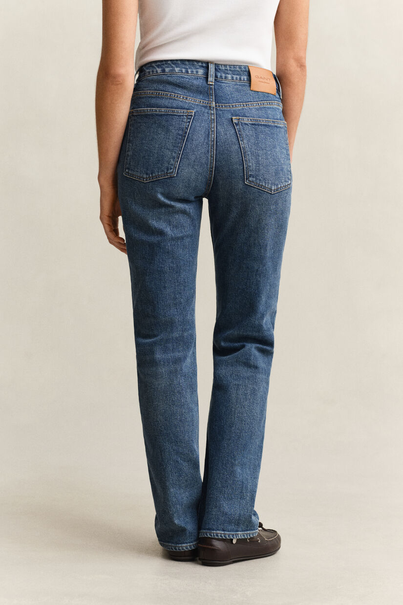 Stretch-Jeans mit geradem Bein