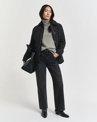 Steppjacke mit Cordbesatz