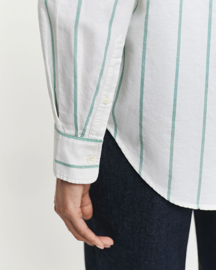 Relaxed Fit Classic Oxford-Bluse mit Streifen