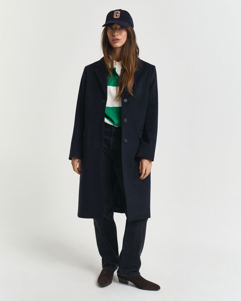 Taillierter Classic Mantel aus Wollmischung