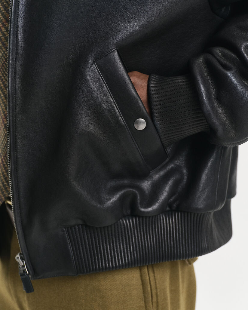 Harrington Jacke aus Leder