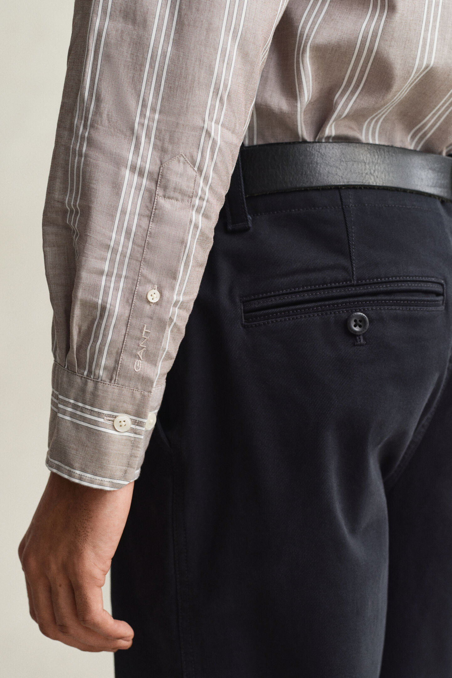 Regular Fit Fil-&agrave;-Fil Popeline-Hemd mit Streifen