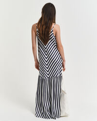 Chevron Maxikleid mit Streifen