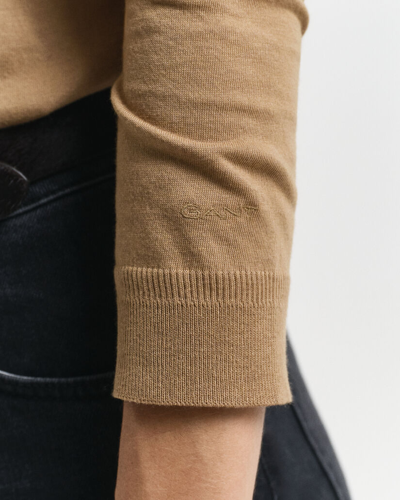 Nahtloses Langarm-Poloshirt mit Kn&ouml;pfen