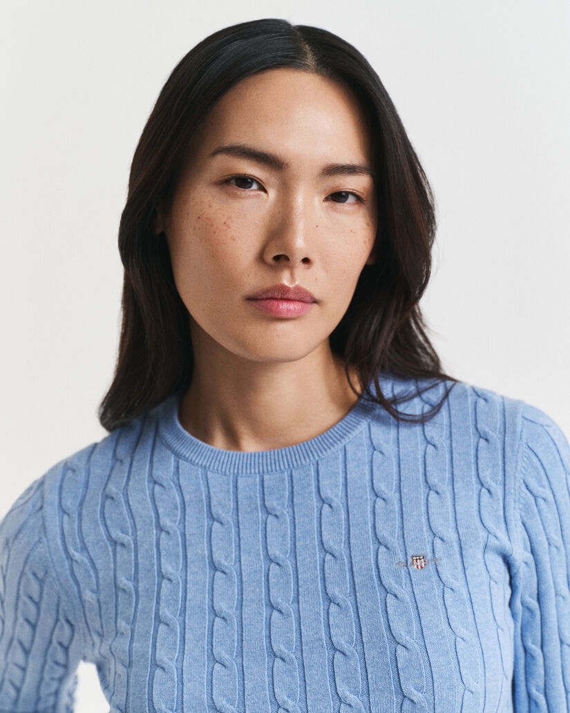 Zopfstrick Rundhalspullover