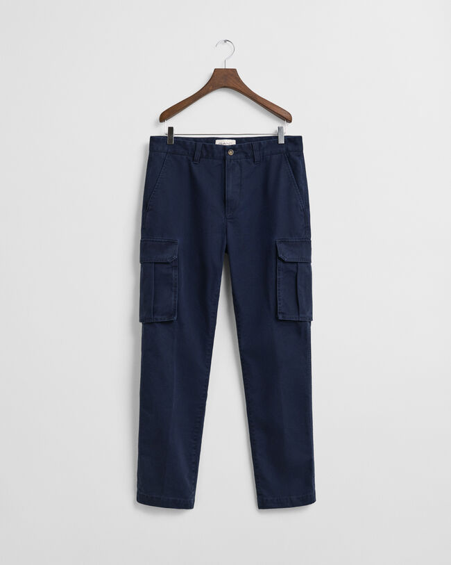 Regular Fit Cargohose aus Baumwolltwill