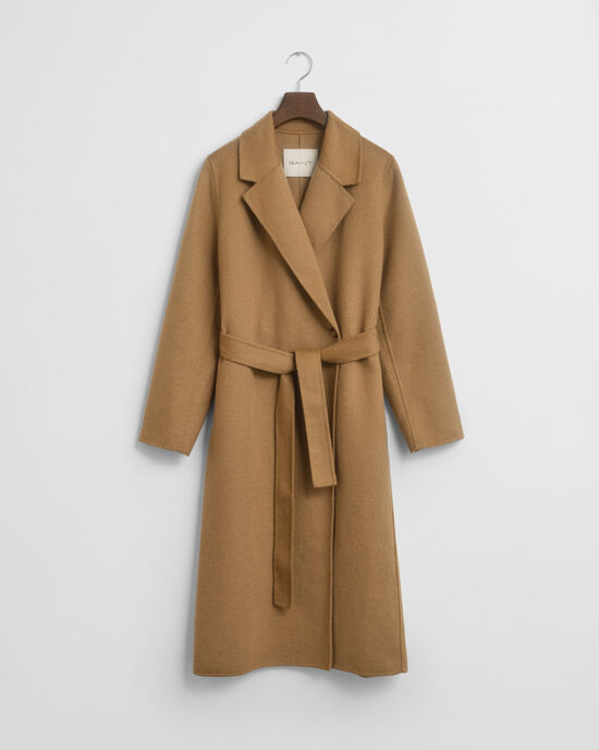 Handgen&auml;hter Mantel mit G&uuml;rtel