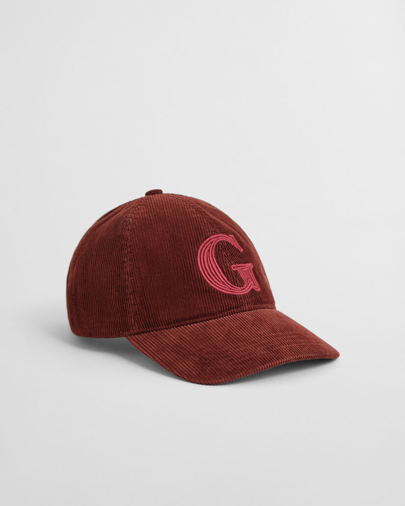 Cord Cap mit G-Stickerei