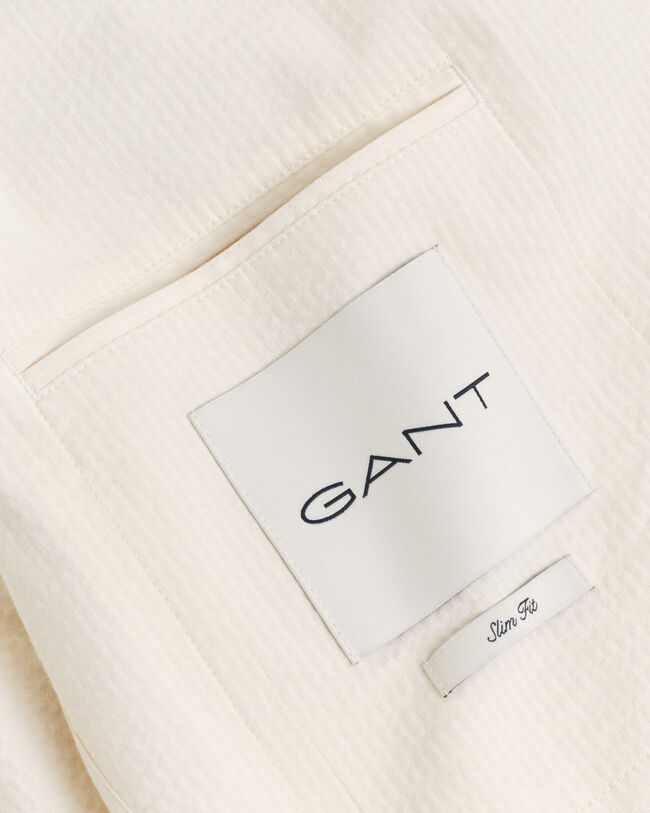 Slim Fit Seersucker Anzugsakko