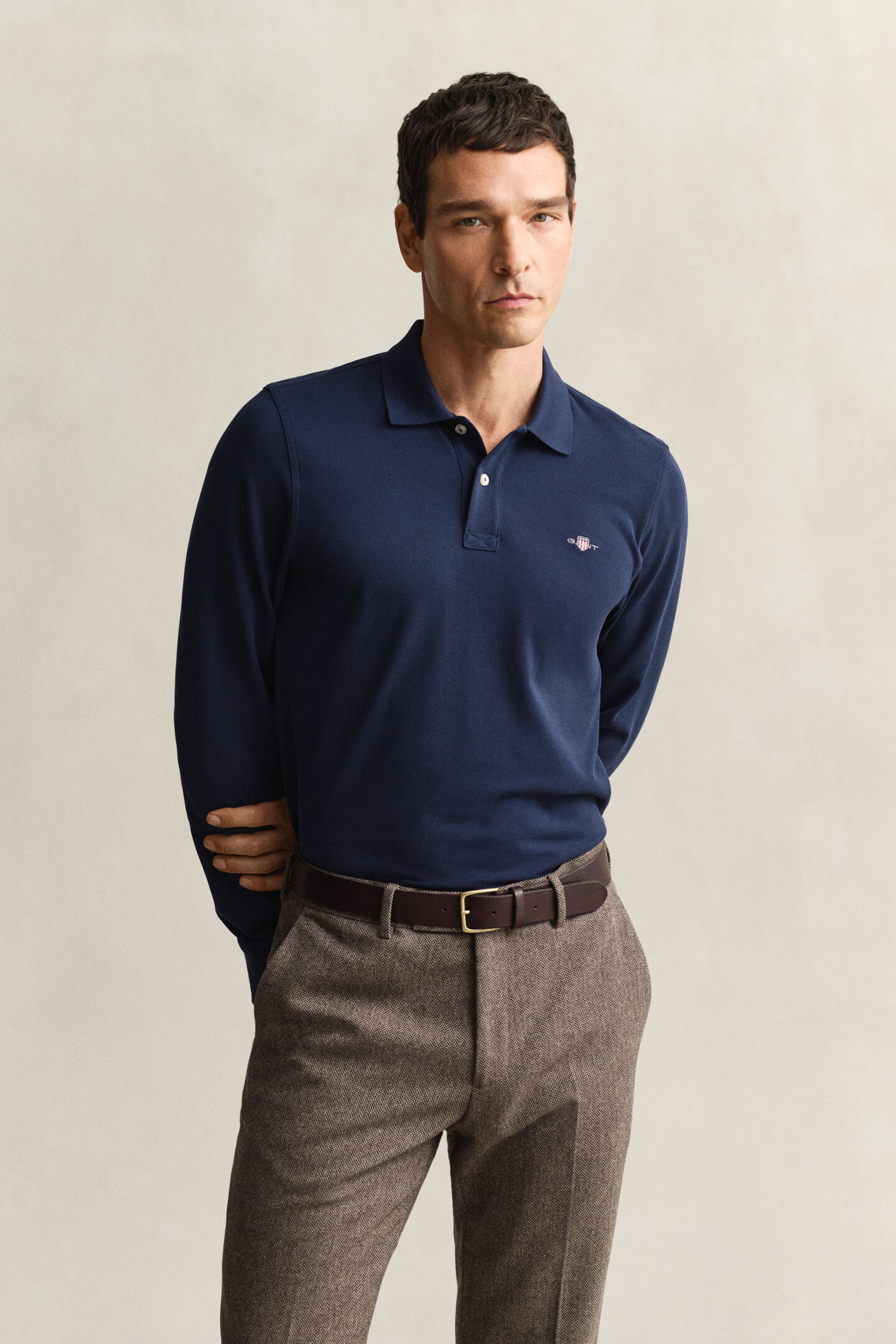 Langarm-Poloshirt