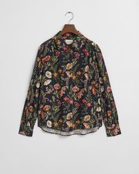 Relaxed Fit Viskose Bluse mit Blumen-Print