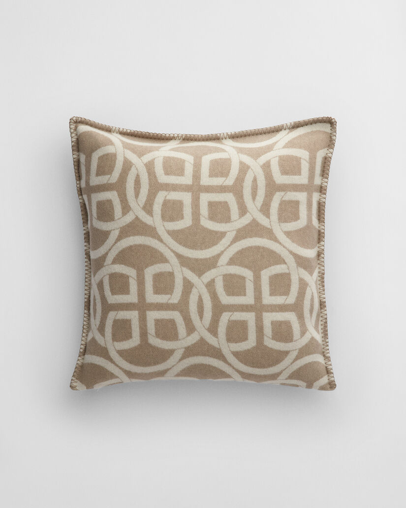 Monogram Kissenh&uuml;lle aus Wolle