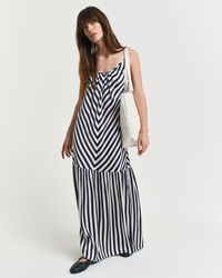 Chevron Maxikleid mit Streifen