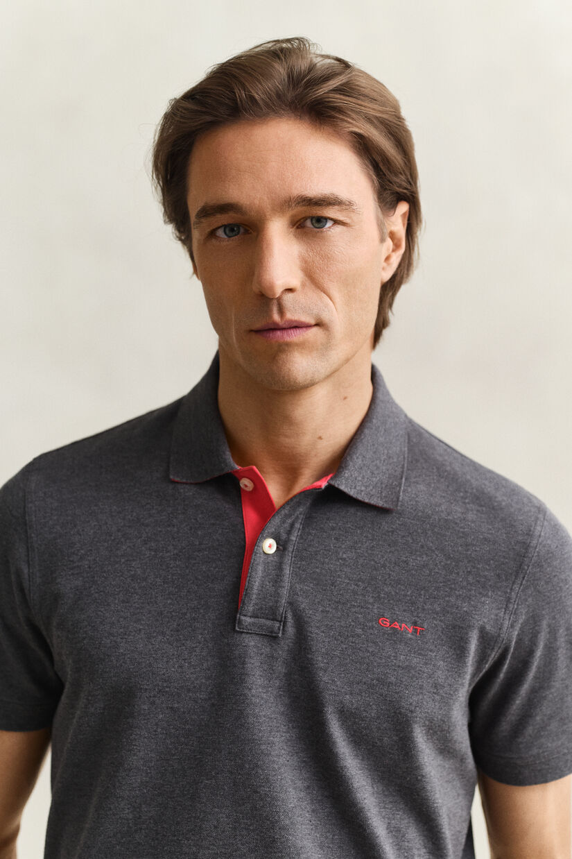 Kontrast Piqu&eacute; Poloshirt