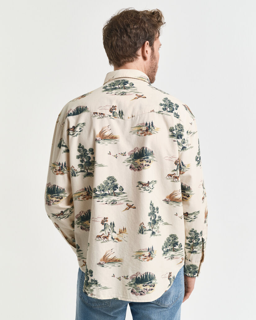 Relaxed Fit Rodeo Hemd mit Print